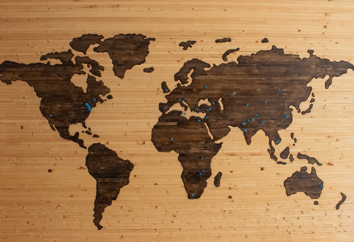 World map — visit visa destinations from UAE